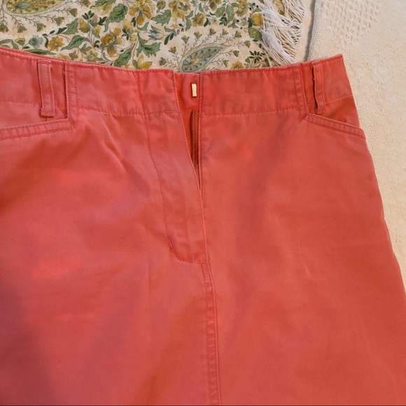 Talbots coral knee length khaki skirt - Picture 2 of 4